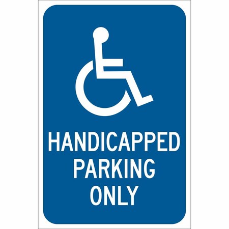 Brady Handicap Parking Sign, 18"H, 12"W, Alum, 115576 115576